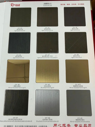 Luxury Metal Finish Colour Card Sample Kit