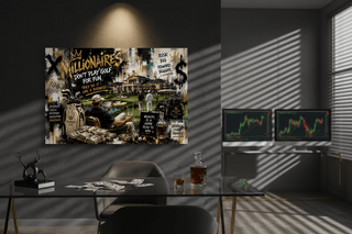 Millionaires Don't Play Golf For Fun Canvas Wall Art