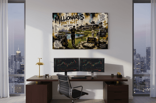 Millionaires Don't Wait Golf Club Graffiti Canvas Wall Art