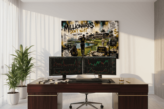 Millionaires Don't Wait Golf Club Graffiti Canvas Wall Art