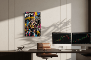 Mindset Is Everything Wall Street Bull Canvas Wall Art