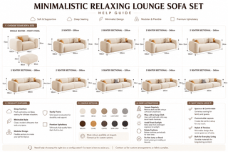 Minimalistic Relaxing Lounge Sofa Set | Modern Sectional Corner Sofa-GraffitiWallArts