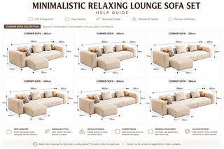 Minimalistic Relaxing Lounge Sofa Set | Modern Sectional Corner Sofa-GraffitiWallArts