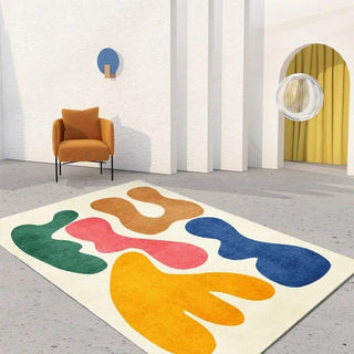 Modern Abstract Lamb Wool Carpet: Art Meets Luxury-Rugs