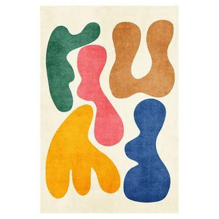 Modern Abstract Lamb Wool Carpet: Art Meets Luxury-Rugs