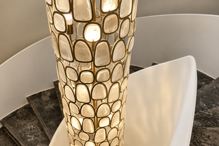 Modern Luxury Gold Glass Stairwell Chandelier-GraffitiWallArts