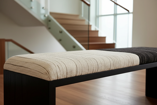 Modern Two-Tone Upholstered Bench with Solid Wood Frame | Bedroom & Entryway-GraffitiWallArts