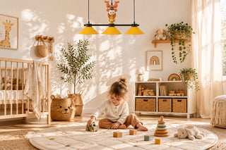 Monkey Kids Pendant Light with Three Yellow Shades-GraffitiWallArts
