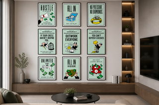 Monopoly Millionaire Wall Art – Luxury Monopoly Cards Canvas Wall Art-GraffitiWallArts