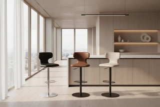 Nappa Leather Classic Bar Stool for Kitchen Counter-GraffitiWallArts