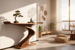 New Chinese Style Solid Wood Console Table 