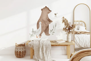 Nordic Goose Bear Kids Room Wall Decal Stickers-GraffitiWallArts