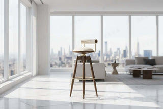 Nordic Solid Wood Bar Stool 