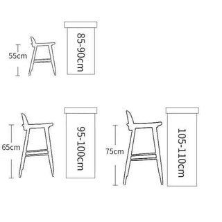 Nordic Solid Wood Bar Stool – Designer High Seating for Home &amp; Hospitality