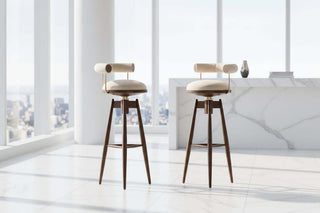 Nordic Solid Wood Bar Stool 