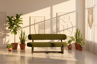 Nordic Upholstered Bench with Solid Wood Frame | Chenille Fabric Long Bench-GraffitiWallArts