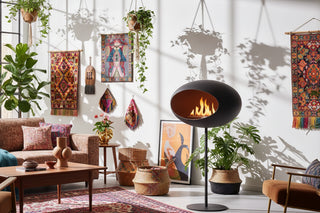Oval Pedestal Art Fireplace – Portable Real Flame Alcohol & Mist Burner | Floor-Standing or Wall-Hung-GraffitiWallArts