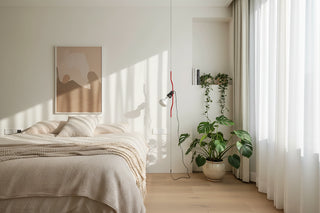Parentesi-Style Tension Wire Floor Lamp 
