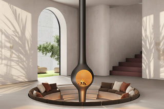 Pendant Art Fireplace – Ceiling Suspended Real Flame Fireplace-GraffitiWallArts