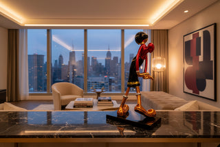 Popeye Girlfriend Statue – Electroplated Fibreglass Luxury Figurine-GraffitiWallArts