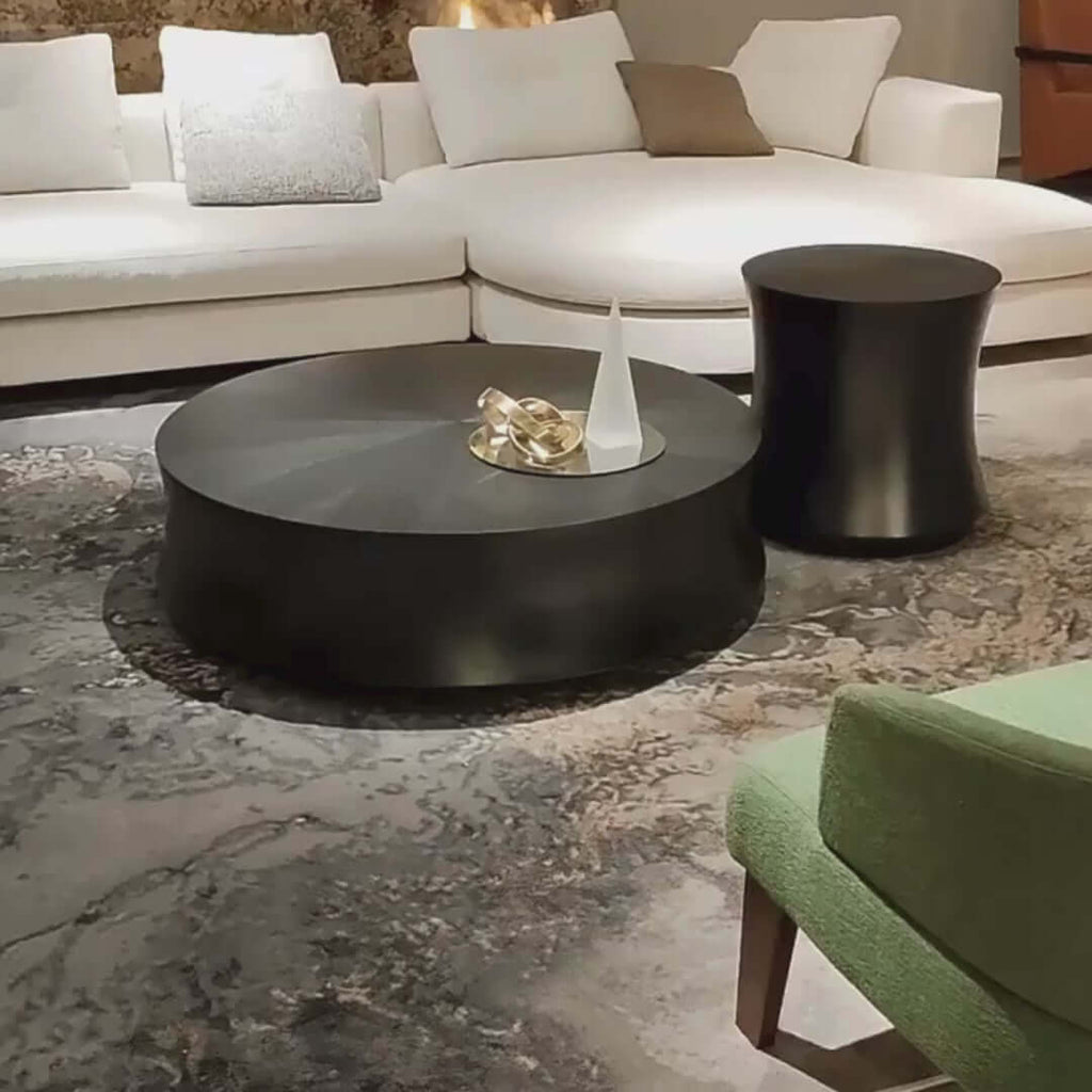 Designer Resin Fiber Wood Electroplated Coffee Table-Coffee Table