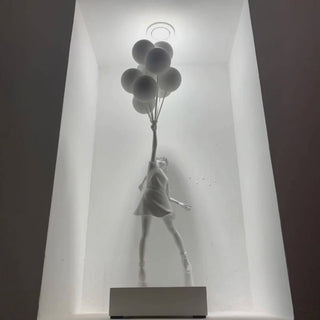 Banksy Flying Balloons Girl Figure