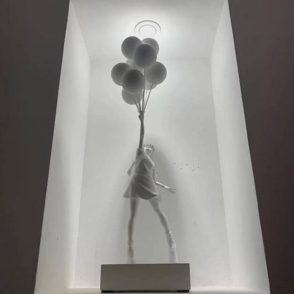 Banksy Flying Balloons Girl Figure