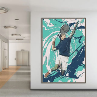Classic Federer Shot – Tennis Wall Art Print