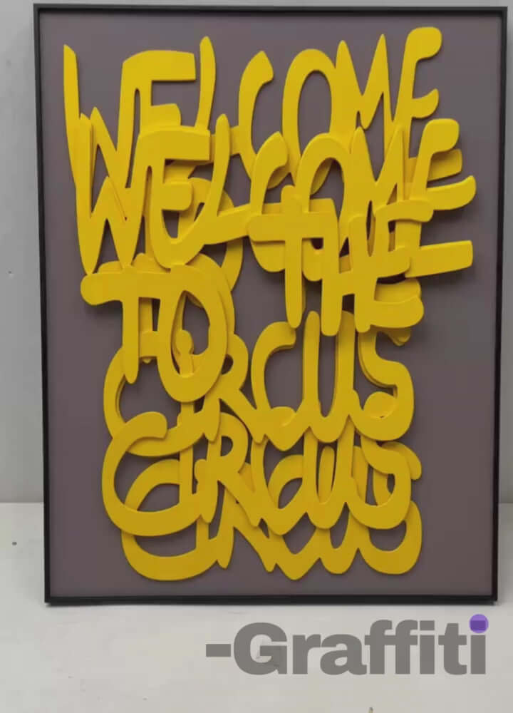 Welcome to the Circus 3d Wooden Wall Art-3D Art