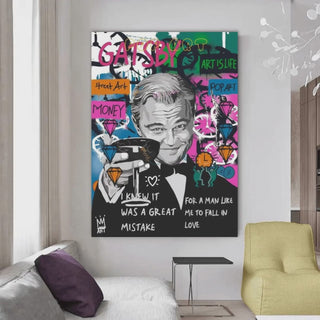 Money Talks Leonardo DiCaprio Canvas Wall Art