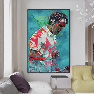 Federer Tennis Legend Canvas Wall Art Sports Decor - Famous Icon.mp4