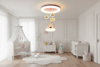 Princess Castle Crown Ceiling Light-Kids Room Lights