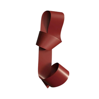 Red Ribbon Wall 3D Metal Art – Hand-Painted Modern Abstract Sculpture