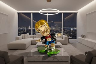 Richie Rich Millionaire Statue – Electroplated Fibreglass Luxury Figurine-GraffitiWallArts