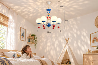 Rocket LED Ceiling Light Kids Space Bedroom-GraffitiWallArts