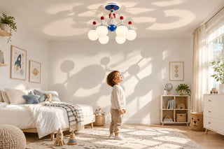 Rocket LED Ceiling Light Kids Space Bedroom-GraffitiWallArts