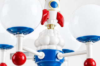 Rocket LED Ceiling Light Kids Space Bedroom-GraffitiWallArts