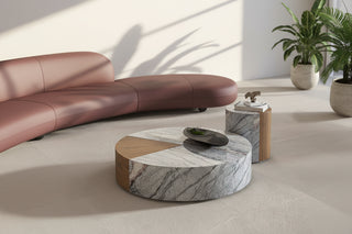 Round Marble Disc Coffee Table
