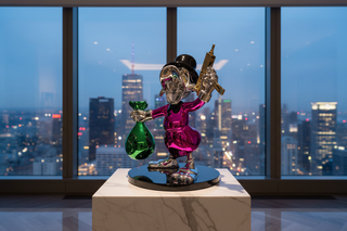 Scrooge Money Demand Millionaire Statue – Electroplated Fibreglass Luxury Figurine-GraffitiWallArts