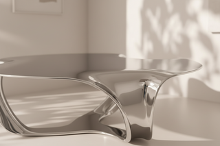 Silver Electroplated Designer Coffee Table – Special-Shaped-GraffitiWallArts