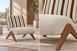 Sofa Armchair with Table for Restaurants and Cafes-GraffitiWallArts