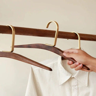 Solid Walnut Wood & Brass High-grade Hangers-GraffitiWallArts