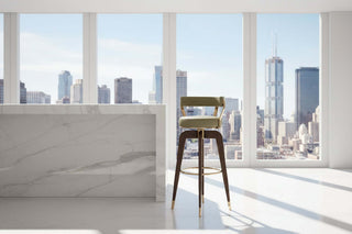 Solid Wood Swivel Bar Stool with Backrest | 360° Rotation & 300kg Capacity-GraffitiWallArts