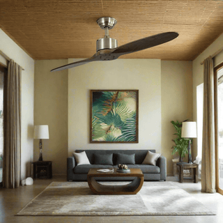Solid Wooden Blade Ceiling Fan 60 Inch with Remote-Ceiling Fans