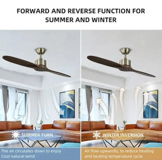 Solid Wooden Blade Ceiling Fan 60 Inch with Remote-Ceiling Fans