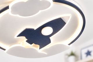 Space Rocket LED Ceiling Light Kids Bedroom-GraffitiWallArts