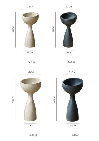 Sphere Tower Planters – Modern Magnesium Mud Outdoor &amp; Indoor Plant Pots-GraffitiWallArts
