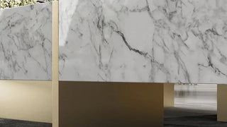 Square Marble Coffee Table – Post-Modern Light Luxury Gold Steel Legs-GraffitiWallArts