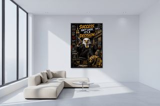 Success Isn't Luck Wall Street Eagle Canvas Wall Art