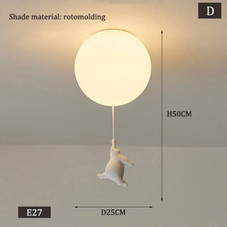 Teddy Bears Holding Balloons Ceiling Light | Kids Room Nursery Light-GraffitiWallArts